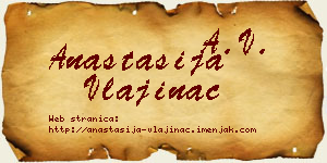 Anastasija Vlajinac vizit kartica